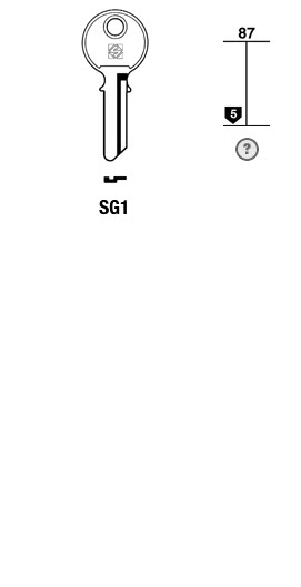 Afbeelding van Silca Cilindersleutel staal SG1