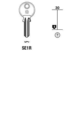 Afbeelding van Silca Cilindersleutel staal SE1R