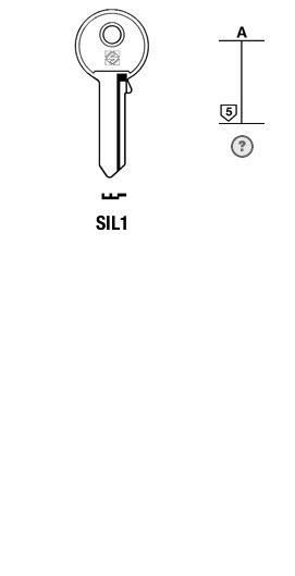 Afbeelding van Silca Cilindersleutel staal SIL1