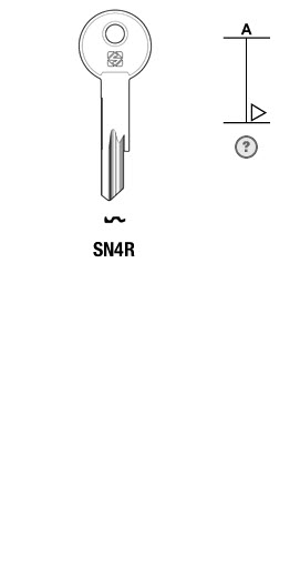Afbeelding van Silca Cilindersleutel staal SN4R