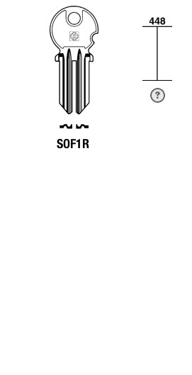 Afbeelding van Silca Cilindersleutel staal SOF1R