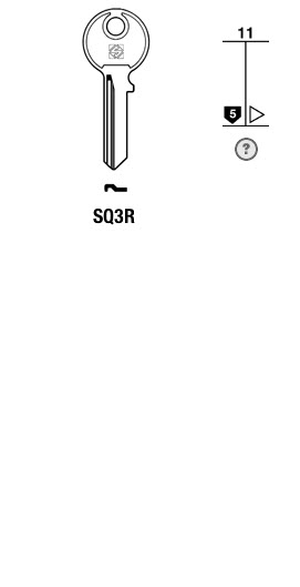 Afbeelding van Silca Cilindersleutel staal SQ3R