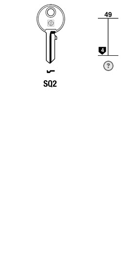 Afbeelding van Silca Cilindersleutel staal SQ2
