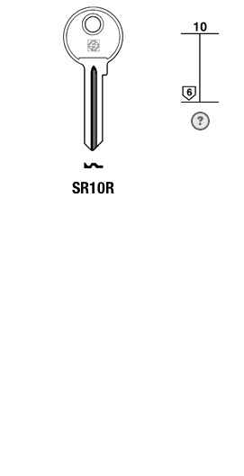 Afbeelding van Silca Cilindersleutel staal SR10R