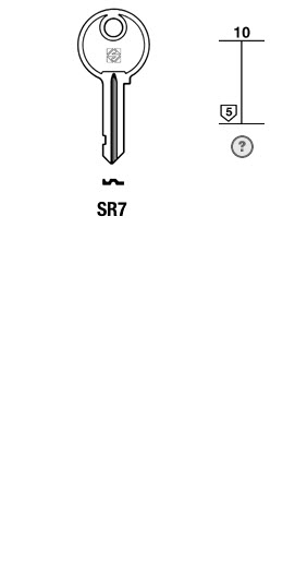 Afbeelding van Silca Cilindersleutel staal SR7