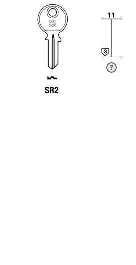 Afbeelding van Silca Cilindersleutel staal SR2