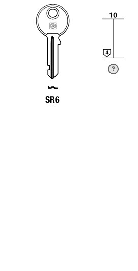 Afbeelding van Silca Cilindersleutel staal SR6