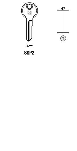 Afbeelding van Silca Cilindersleutel staal SSP2