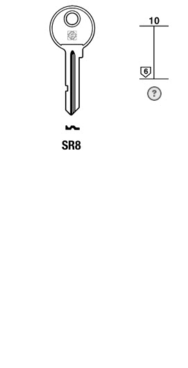 Afbeelding van Silca Cilindersleutel staal SR8