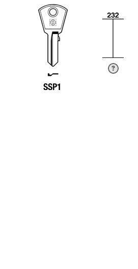 Afbeelding van Silca Cilindersleutel staal SSP1