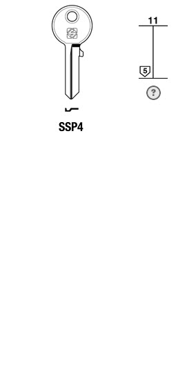Afbeelding van Silca Cilindersleutel staal SSP4