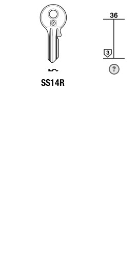 Afbeelding van Silca Cilindersleutel staal SS14R