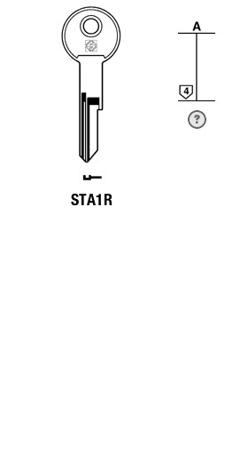 Afbeelding van Silca Cilindersleutel staal STA1R