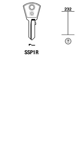 Afbeelding van Silca Cilindersleutel staal SSP1R