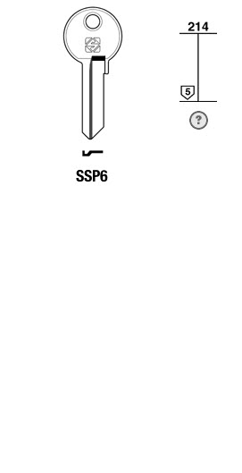 Afbeelding van Silca Cilindersleutel staal SSP6