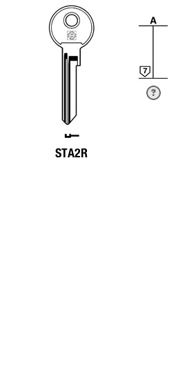Afbeelding van Silca Cilindersleutel staal STA2R