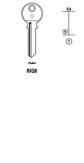 Afbeelding van Silca Cilindersleutel staal RIQ8