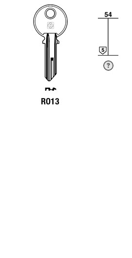 Afbeelding van Silca Cilindersleutel staal RO13