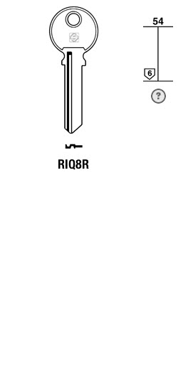 Afbeelding van Silca Cilindersleutel staal RIQ8R