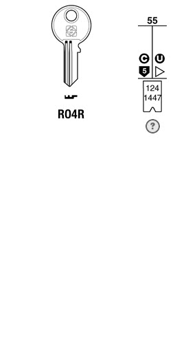 Afbeelding van Silca Cilindersleutel staal RO4R