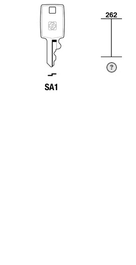 Afbeelding van Silca Cilindersleutel staal SA1