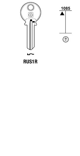 Afbeelding van Silca Cilindersleutel staal RUS1R