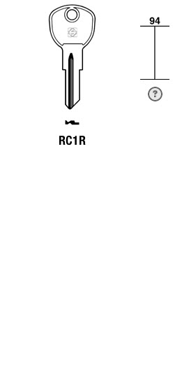Afbeelding van Silca Cilindersleutel staal RC1R