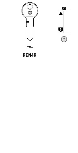 Afbeelding van Silca Cilindersleutel staal REN4R