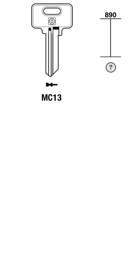 Afbeelding van Silca Cilindersleutel staal MC13