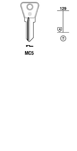 Afbeelding van Silca Cilindersleutel staal MC5