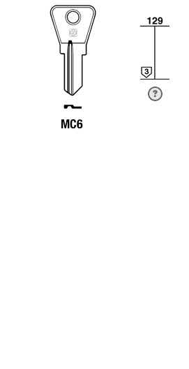 Afbeelding van Silca Cilindersleutel staal MC6