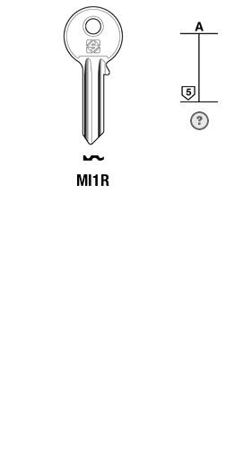 Afbeelding van Silca Cilindersleutel staal MI1R
