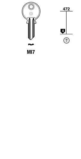 Afbeelding van Silca Cilindersleutel staal MI7