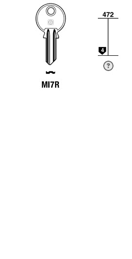 Afbeelding van Silca Cilindersleutel staal MI7R