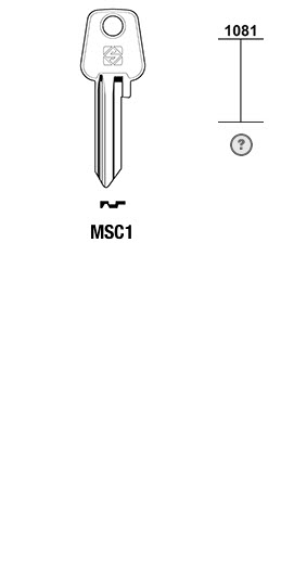 Afbeelding van Silca Cilindersleutel staal MSC1