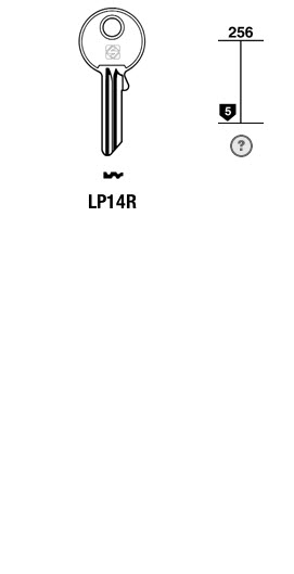 Afbeelding van Silca Cilindersleutel staal LP14R