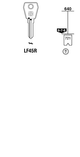 Afbeelding van Silca Cilindersleutel staal LF45R