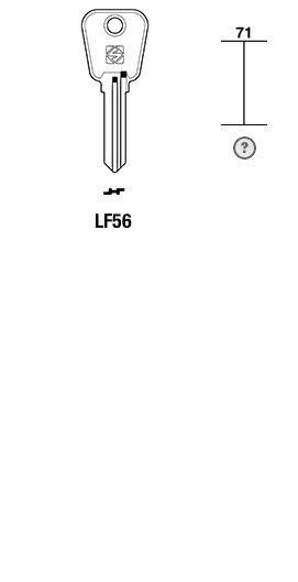 Afbeelding van Silca Cilindersleutel staal LF56