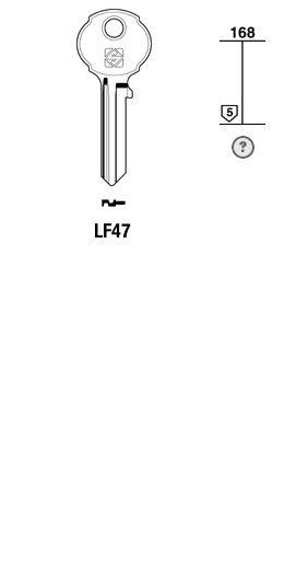 Afbeelding van Silca Cilindersleutel staal LF47