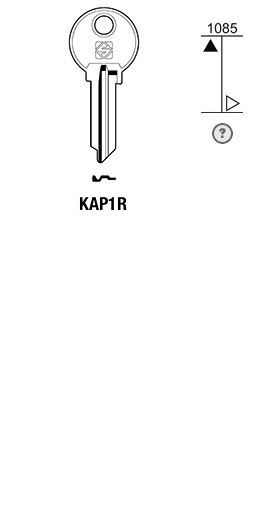 Afbeelding van Silca Cilindersleutel staal KAP1R