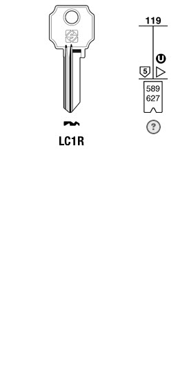 Afbeelding van Silca Cilindersleutel staal LC1R