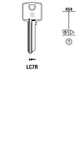 Afbeelding van Silca Cilindersleutel staal LC7R