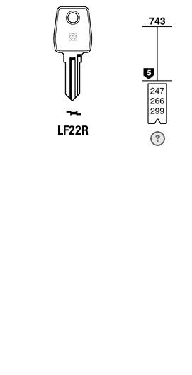 Afbeelding van Silca Cilindersleutel staal LF22R