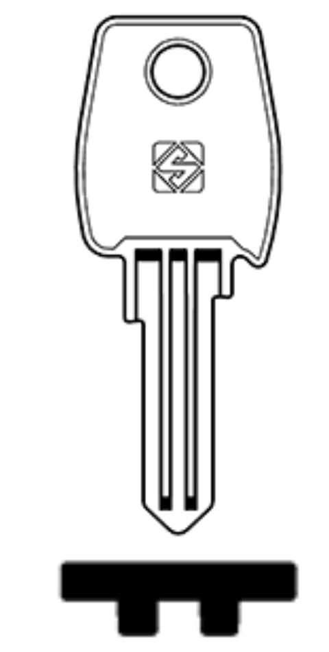 Afbeelding van Silca Cilindersleutel staal LF2