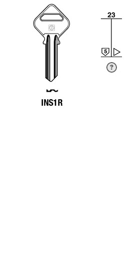 Afbeelding van Silca Cilindersleutel staal INS1R