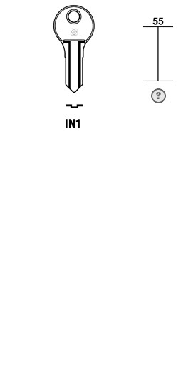 Afbeelding van Silca Cilindersleutel staal IN1