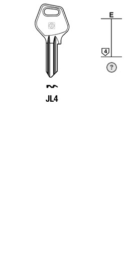 Afbeelding van Silca Cilindersleutel staal JL4