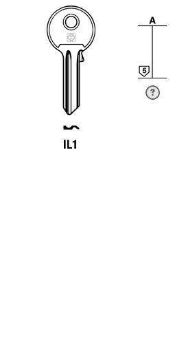 Afbeelding van Silca Cilindersleutel staal IL1