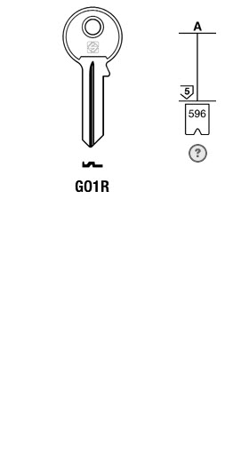 Afbeelding van Silca Cilindersleutel staal GO1R
