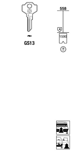 Afbeelding van Silca Cilindersleutel staal GS13